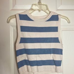 Blue and White Zara top
